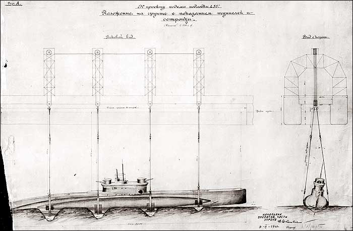 Подъем подводной лодки Л-55